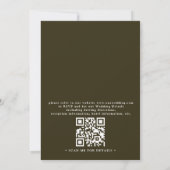 Pine Tree Forest Mountains Rustic QR Code Wedding Kaart (Achterkant)