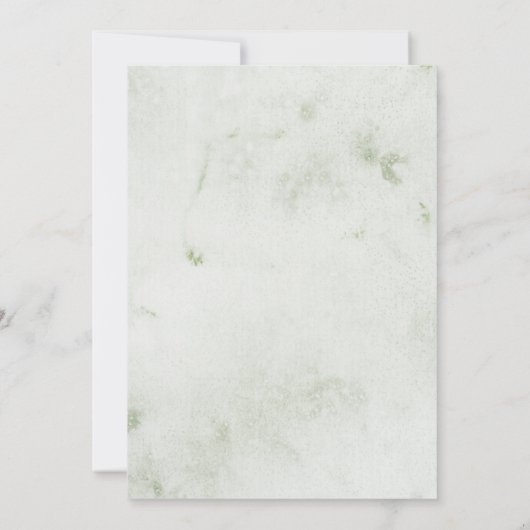 Pine Tree Forest Rustieke thema Waterverf bruiloft Kaart (Achterkant)