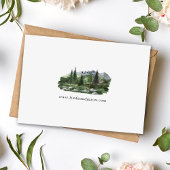 Pine Tree Forest Theme Wedding Dank u kaarten