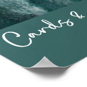 Pine Tree Forest Waterverf Groene kaarten en gesch Poster (Hoek)