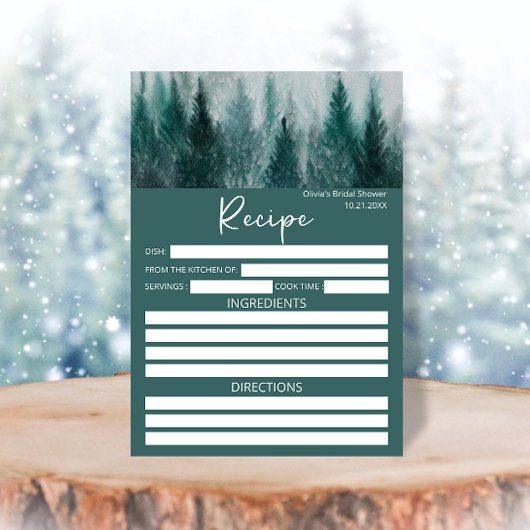 Pine Tree Forest Waterverf Recept voor de bruid