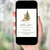 Pine tree fox Christmas Party Kaart