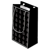 Pine Tree Gift Bag Klein Cadeauzakje (Achterkant Gekanteld)