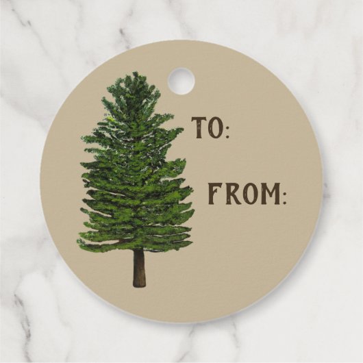 Pine Tree Gift Label (Achterkant)