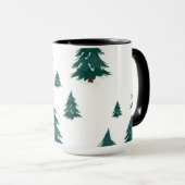 Pine Tree Gift Label Mok (Voorkant rechts)