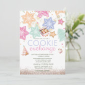  Pine Tree Gingerbread Cookies Stars Christmas Kaart (Staand voorkant)