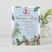 Pine Tree Gold Stars Pine Cones met kerst Kaart (Staand voorkant)