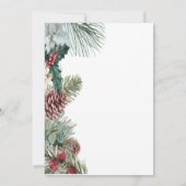 Pine Tree Gold Stars Pine Cones met kerst Kaart (Achterkant)