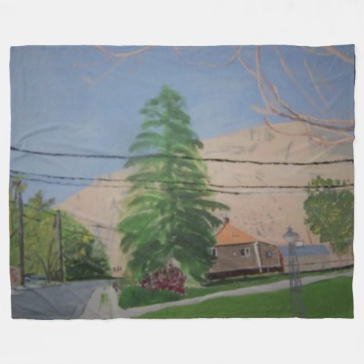 Pine Tree Grande couverture en polaire (Devant (Horizontal))