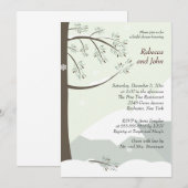 Pine Tree Hiver 5x7 nuptiale douche Invitation (Devant / Derrière)