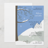 Pine Tree Hiver 5x7 nuptiale douche Invitation (Devant / Derrière)