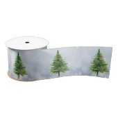 Pine Tree-kerstballen, Blue Bokeh-feestdag Lint (Spoel)