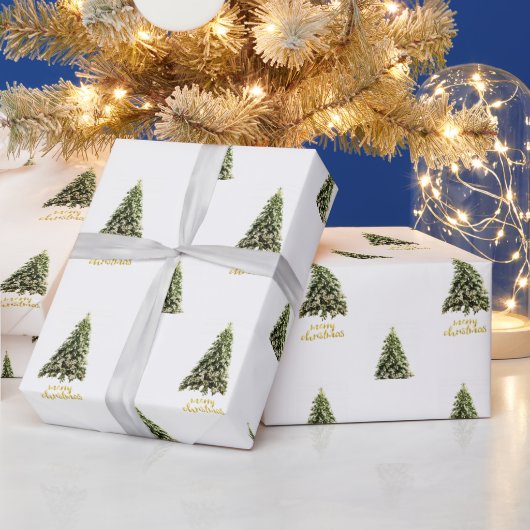 Pine Tree-kerstfeestmaal Cadeaupapier (Feestdagen)
