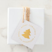 Pine Tree-kerstfoto Bedankjes Labels (Met doos)