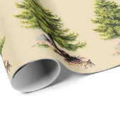  Pine Tree Kerstmis (Med.) Afbeelding) Cadeaupapier (Rol Hoek)