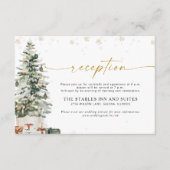 Pine Tree Kerstmisreceptie Informatiekaartje (Voorkant)