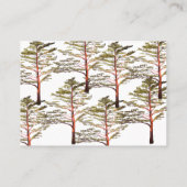 Pine tree kunst aangepaste professional visitekaartje (Achterkant)