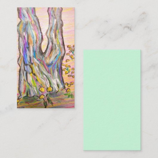 Pine Tree met Dandelions Visitekaartje (Voorkant / Achterkant)