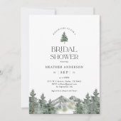 Pine Tree Mountain Forest Invitation à la douche n (Devant)