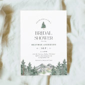 Pine Tree Mountain Forest Invitation à la douche n