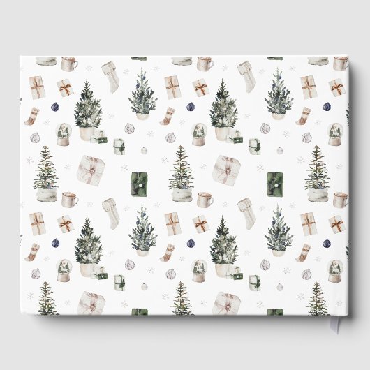 Pine Tree Noël Mariage livre d'hôtes (Verso)