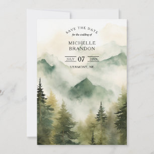 Pine Tree Outdoor Mountain Natuur Avontuur Save The Date