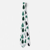 Pine Tree Pattern Green Stropdas (Voorkant)