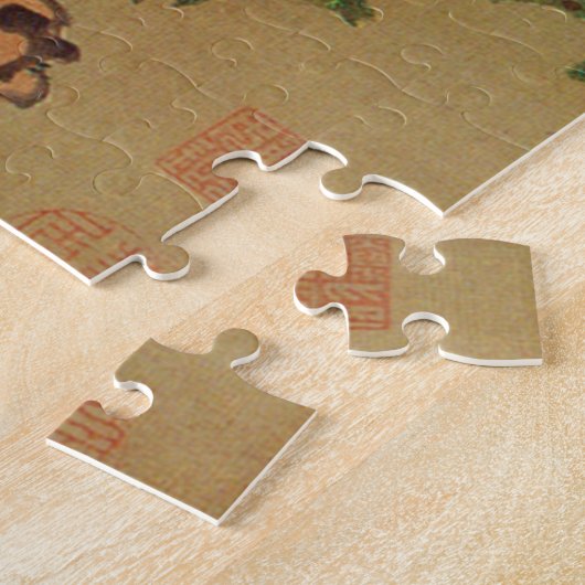 Pine Tree & Phoenix (Love Heart Phoenix), Jakuchu Legpuzzel (Zijkant)