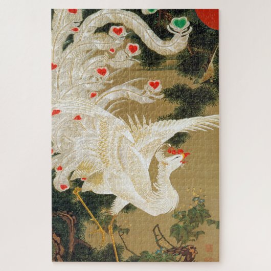 Pine Tree & Phoenix (Love Heart Phoenix), Jakuchu Legpuzzel (Verticaal)