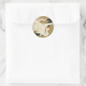 Pine Tree & Phoenix (Love Heart Phoenix), Jakuchu Ronde Sticker (Tas)