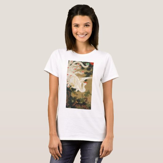 Pine Tree & Phoenix (Love Heart Phoenix), Jakuchu T-shirt (Voorkant volledig)