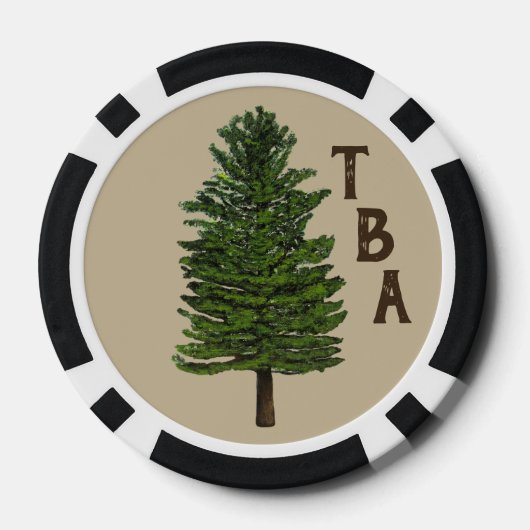 Pine Tree Poker Chips (Achterkant)