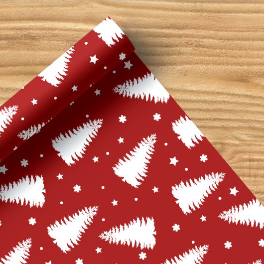 Pine Tree Red Buffalo Plaid Vakantie Inpakpapier Vel