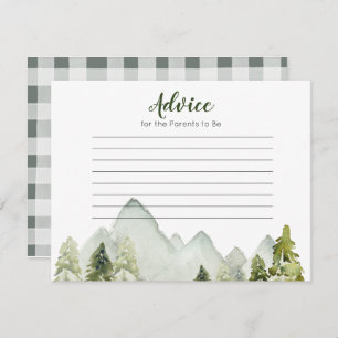 Pine Tree Rustic Adventure Baby shower Carte conse