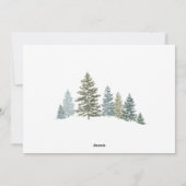 Pine Tree Rustic Christmas Feestdagenkaart (Achterkant)
