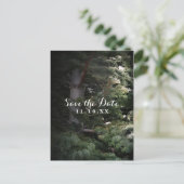 Pine Tree Rustic Forest Woods Save the Date Feest Aankondigingskaart (Staand voorkant)