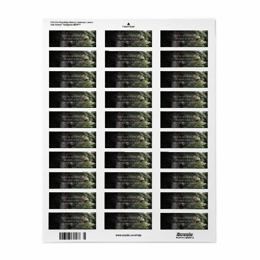 Pine Tree rustieke bos Bossen bruiloft uitnodiging Etiket (Full Sheet)