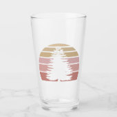 Pine Tree Silhouette Glas (Voorkant)