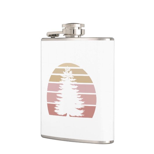 Pine Tree Silhouette Heupfles (Links)