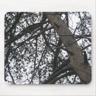 Pine Tree Silhouette Mousepad Muismat