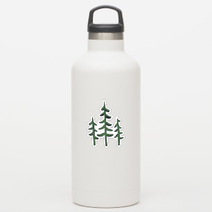 Pine tree silhouette- up north - outdoor avventure sticker
