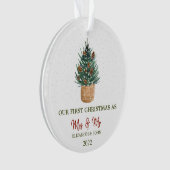 Pine Tree Snow ons eerste kerstfeest Ornament (voorkant)
