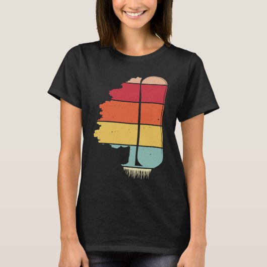 Pine Tree Snowboard Snowboarding Snowboarder Wint T-shirt (Voorkant)