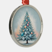 Pine Tree Snowflakes | Ornements de corail orange (Droite)