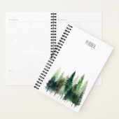 Pine Tree Spiral Soft Cover Planner 5,5 x 8,5 (Devant avec enveloppe)