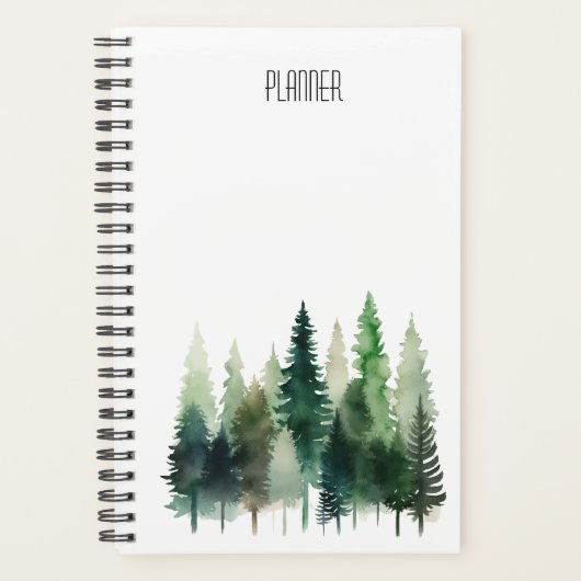 Pine Tree Spiral Soft Cover Planner 5,5 x 8,5 (Devant)