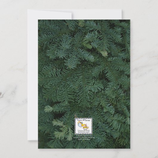 Pine Tree String Lights Yellow Holiday Uitnodiging (Achterkant)