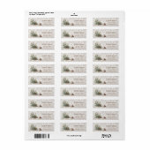 Pine Tree takken Ballen Pine cones Glittery Bokeh Etiket (Full Sheet)