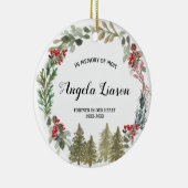 Pine Tree ter nagedachtenis van mam Kerstmis Keramisch Ornament (Rechts)