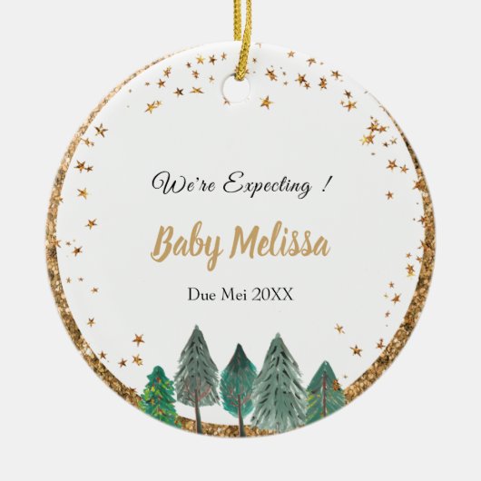Pine Tree We verwachten het Ornament van ouders (Voorkant)